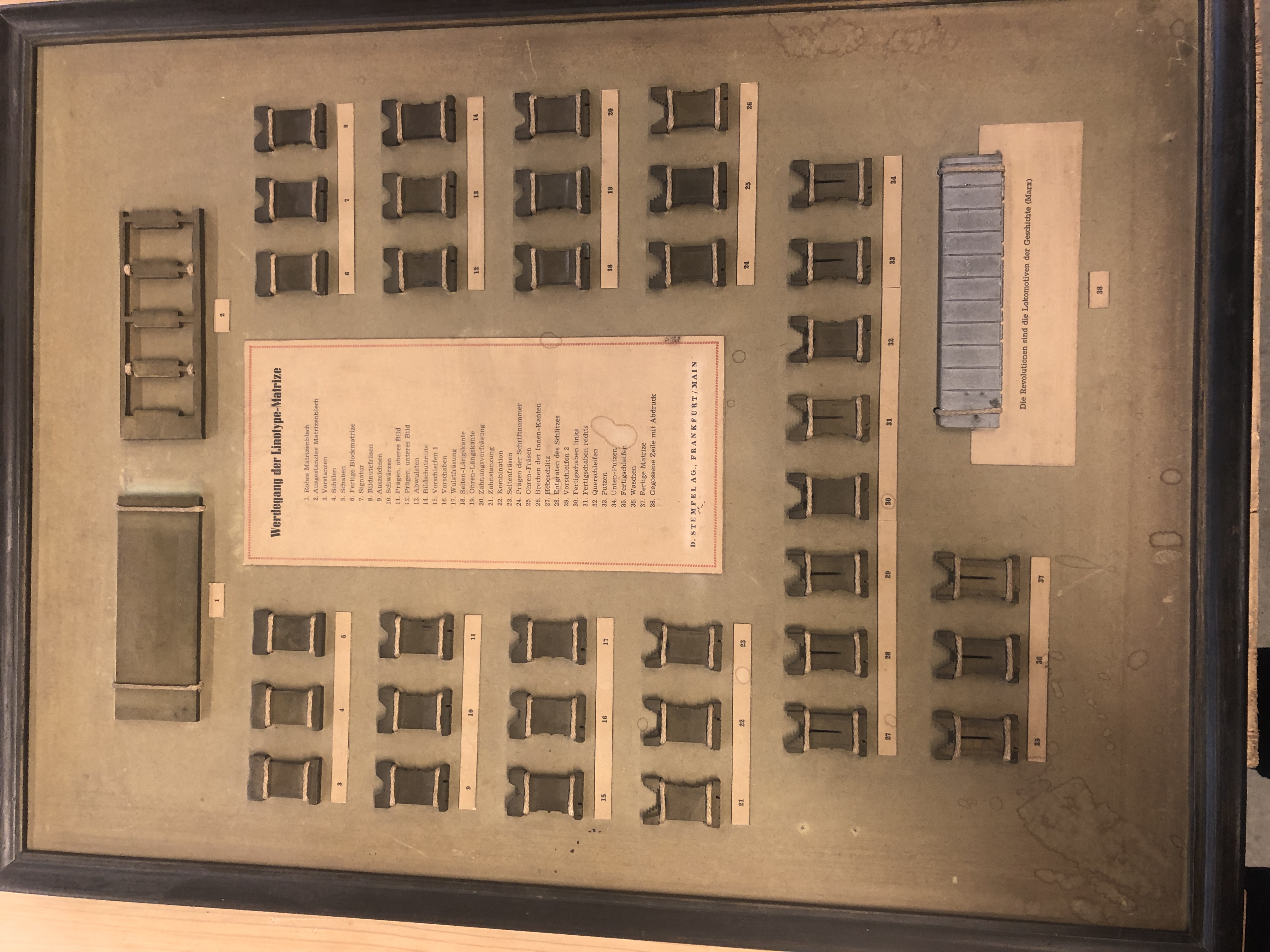 The matrices production process in 37 steps.